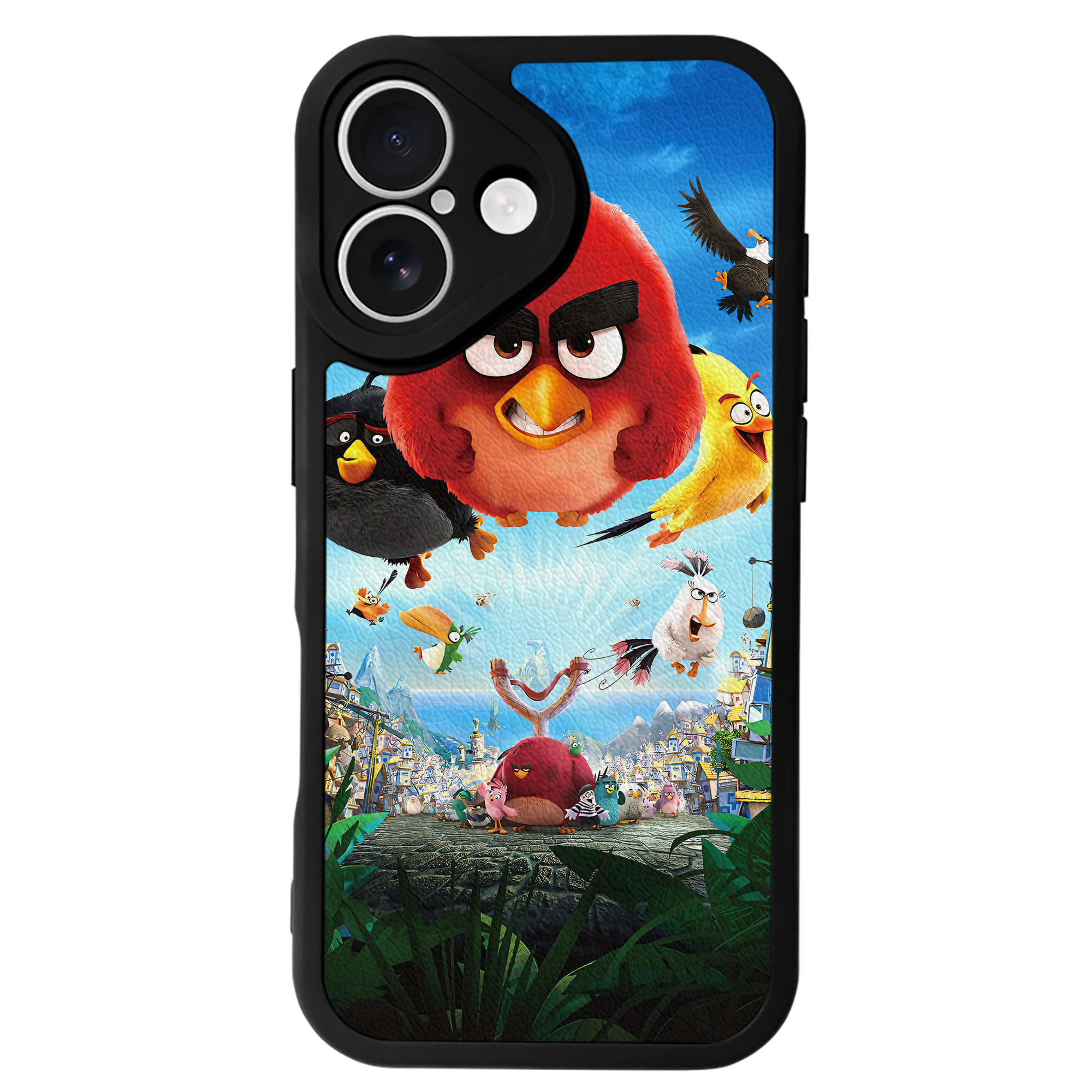 （画像用） Angry Birds アングリーバード 【iPhone 16シリーズ対応】シリコンスマホケース（レザー調） 材質：シリコン